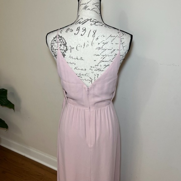 NEW WAYF Blush Pink Wrap Long Maxi Dress Sz S - Picture 6 of 12